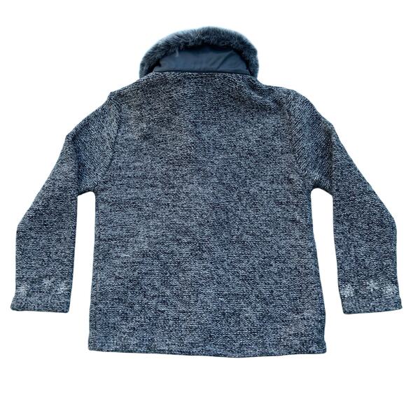 VTG Warner Bros. Sweater Girls 6/6X Full Zip Tweety Bird Gray Metallic Faux Fur - Picture 5 of 9